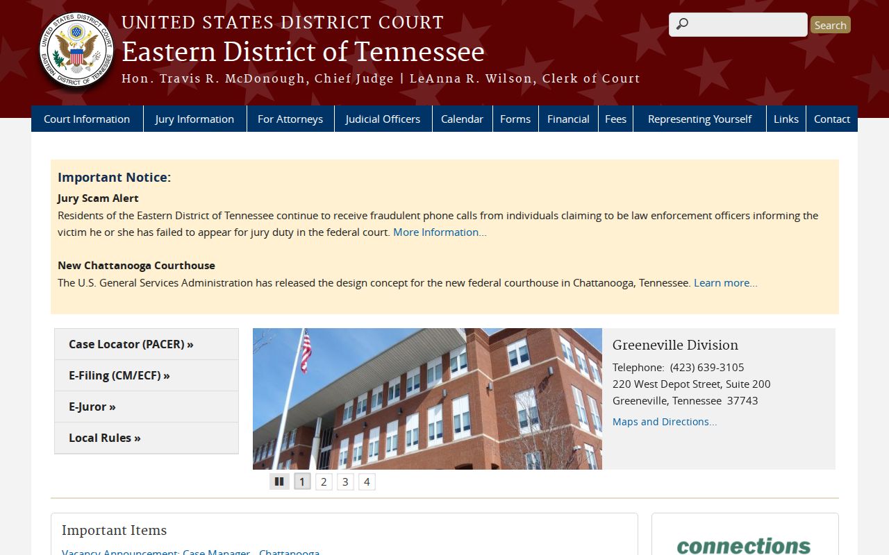 Hamilton County federal criminal court records source