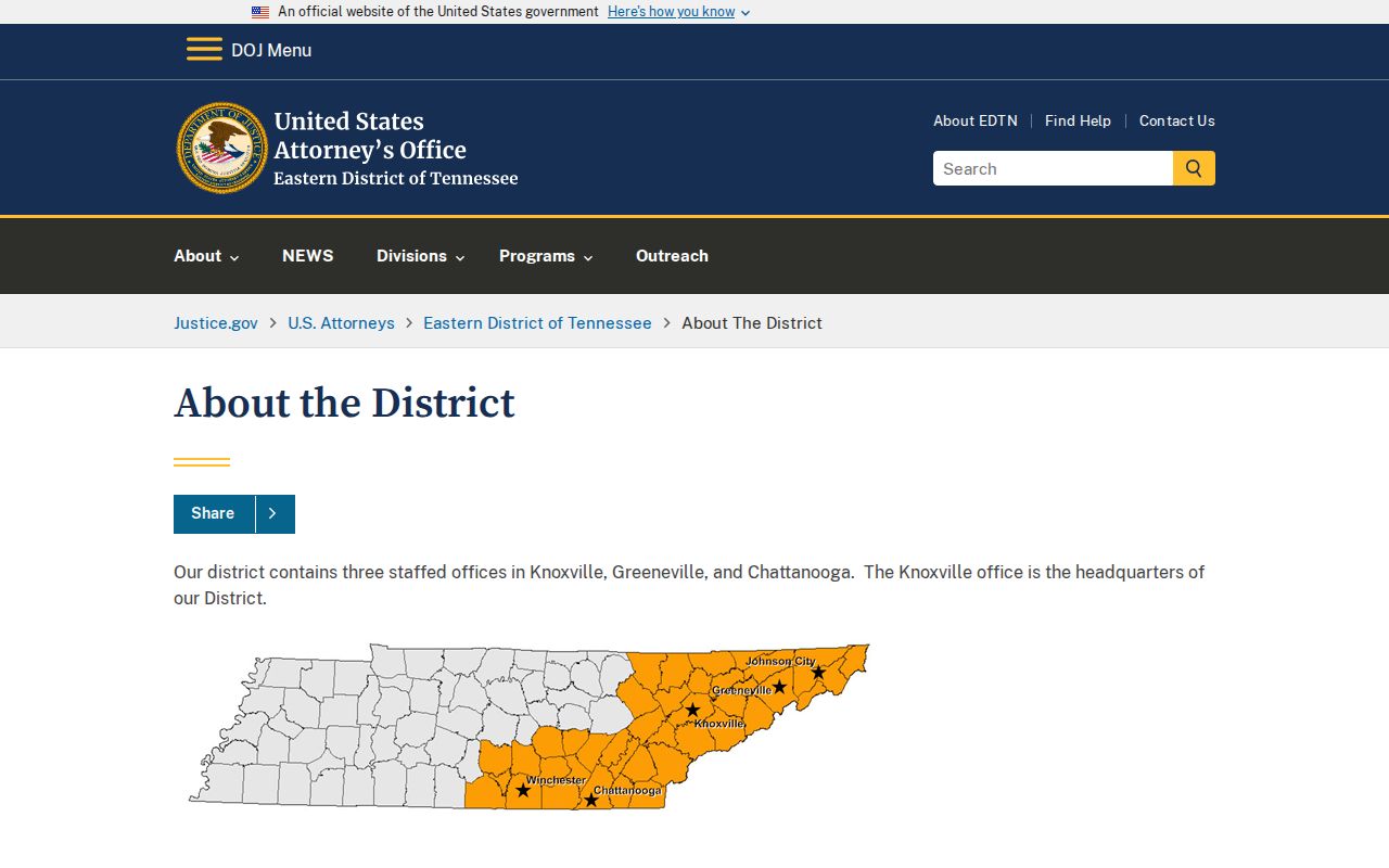 Hamilton County federal criminal prosecution office information
